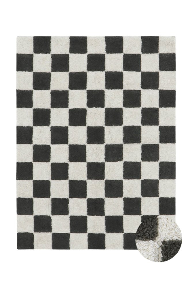 Lorena Canals Waschbarer Teppich KITCHEN TILES Dark Grey | 130x90cm - Sir Henrys