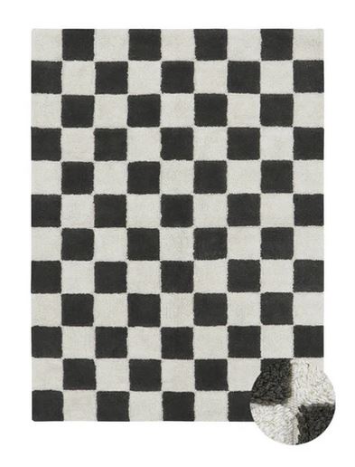 Lorena Canals waschbarer Teppich KITCHEN TILES Dunkelgrau | 140x200cm - Sir Henrys