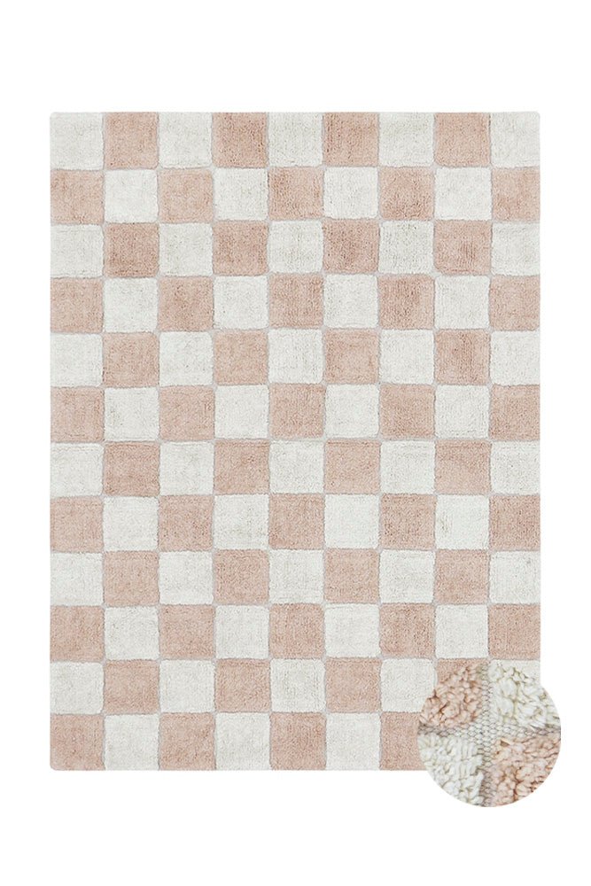 Lorena Canals Waschbarer Teppich KITCHEN TILES Rose | 130x90cm - Sir Henrys