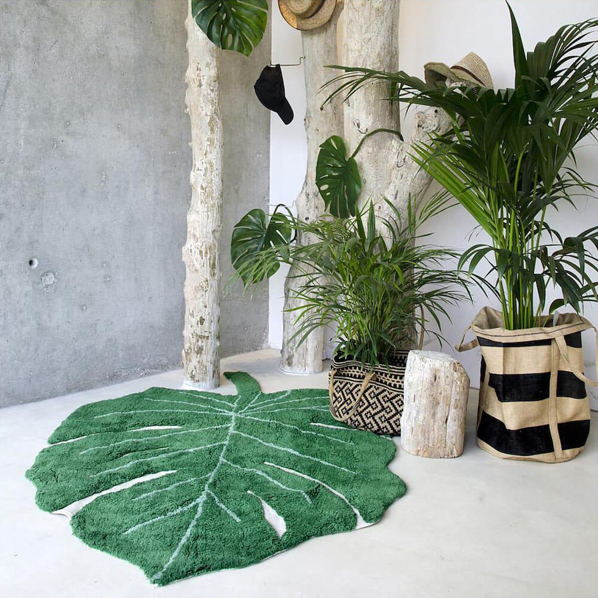 Lorena Canals waschbarer Teppich LEAF grün | 180x120cm - Sir Henrys