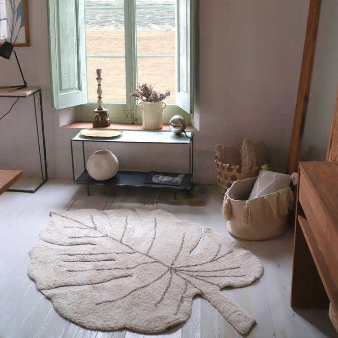 Lorena Canals waschbarer Teppich MONSTERA natur | 180x120cm - Sir Henrys