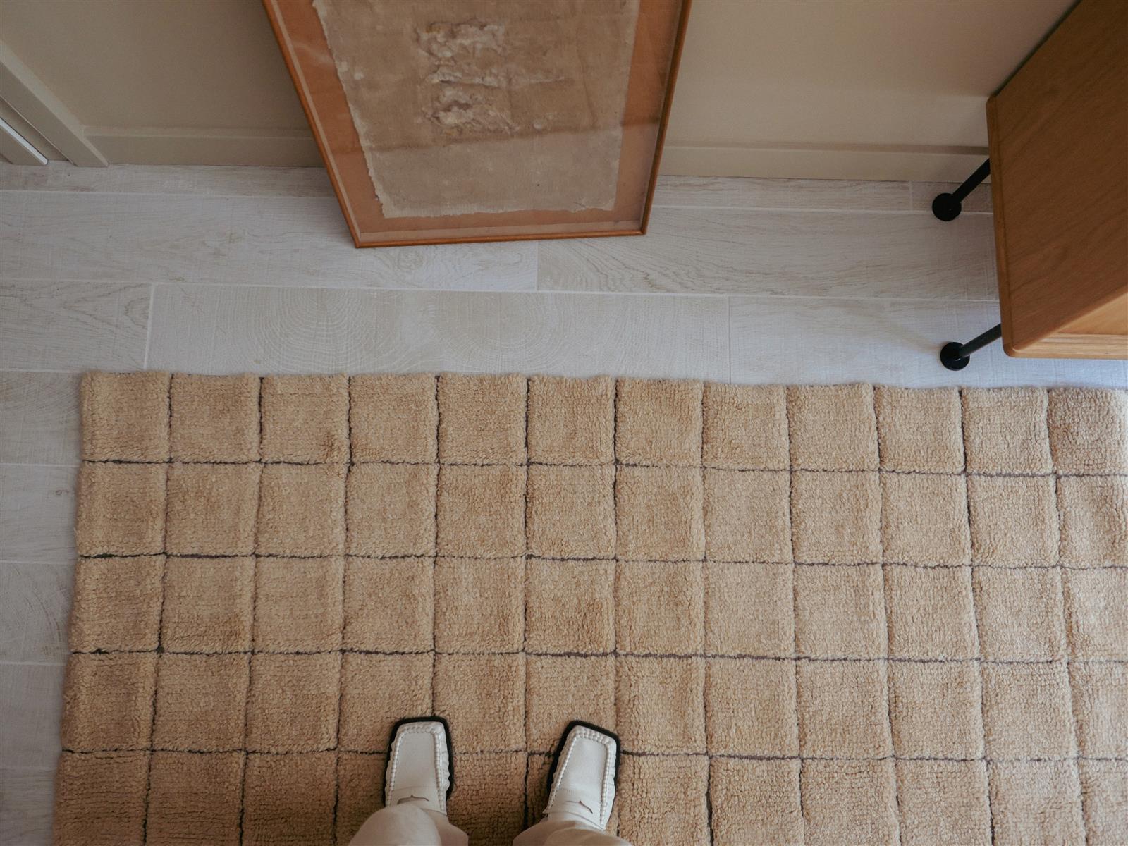 Lorena Canals waschbarer Teppich MOSAIC bernstein | 80x230cm - Sir Henrys