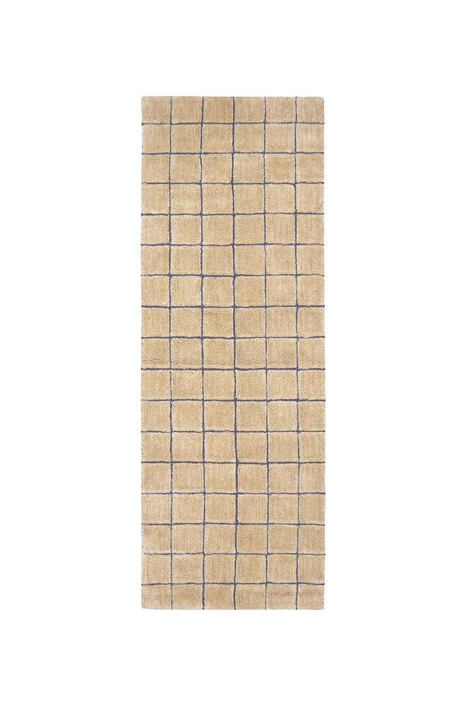 Lorena Canals waschbarer Teppich MOSAIC bernstein | 80x230cm - Sir Henrys