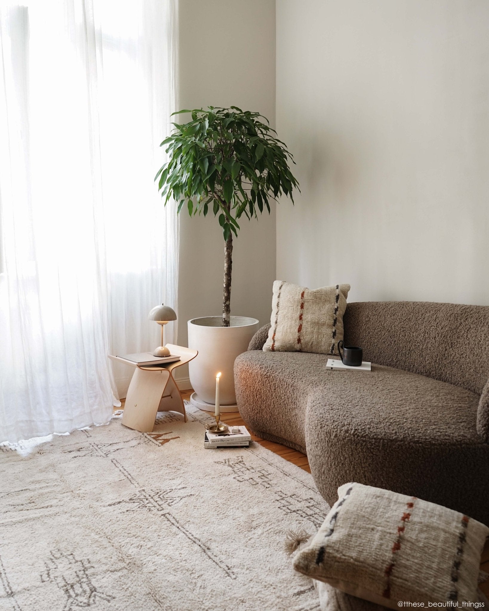 Lorena Canals waschbarer Teppich NOMAD KERMAN natur | 120x160cm - Sir Henrys