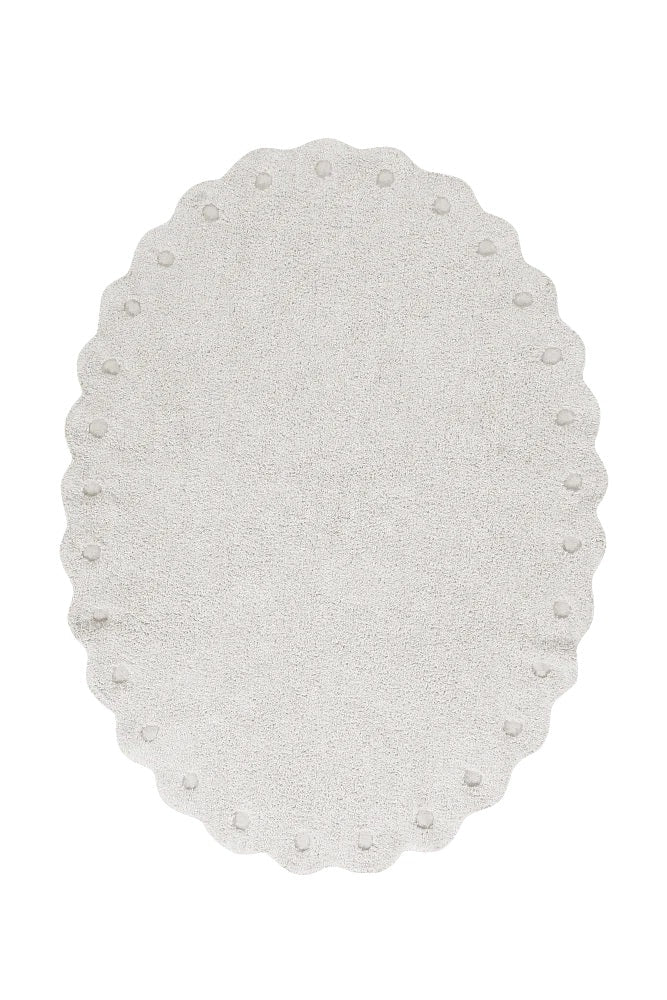 Lorena Canals waschbarer Teppich PINECONE ivory weiß | 180x130cm - Sir Henrys
