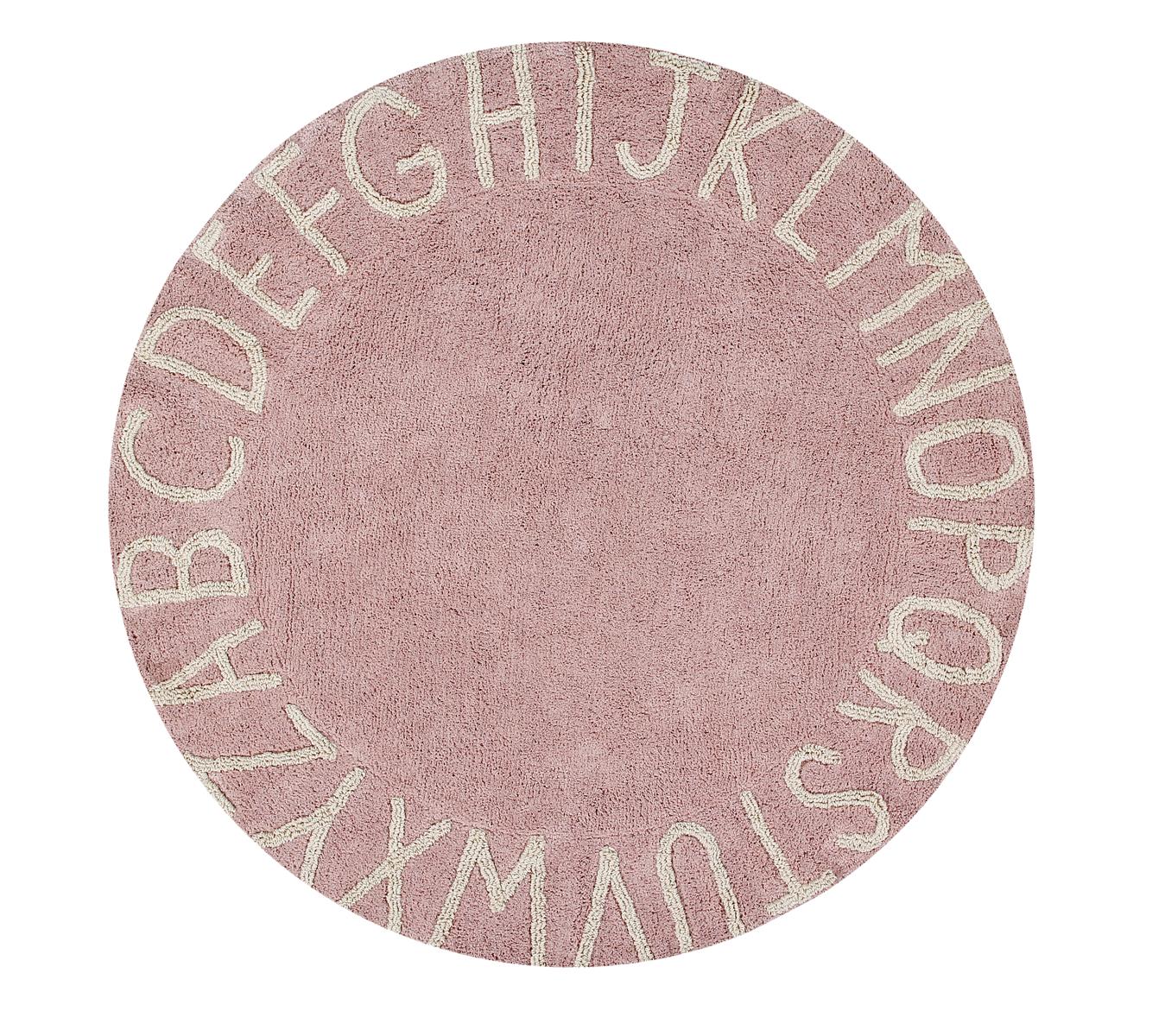 Lorena Canals waschbarer Teppich ROUND ABC vintage nude | 150x150cm - Sir Henrys
