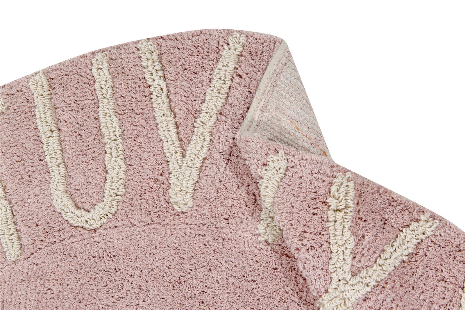 Lorena Canals waschbarer Teppich ROUND ABC vintage nude | 150x150cm - Sir Henrys