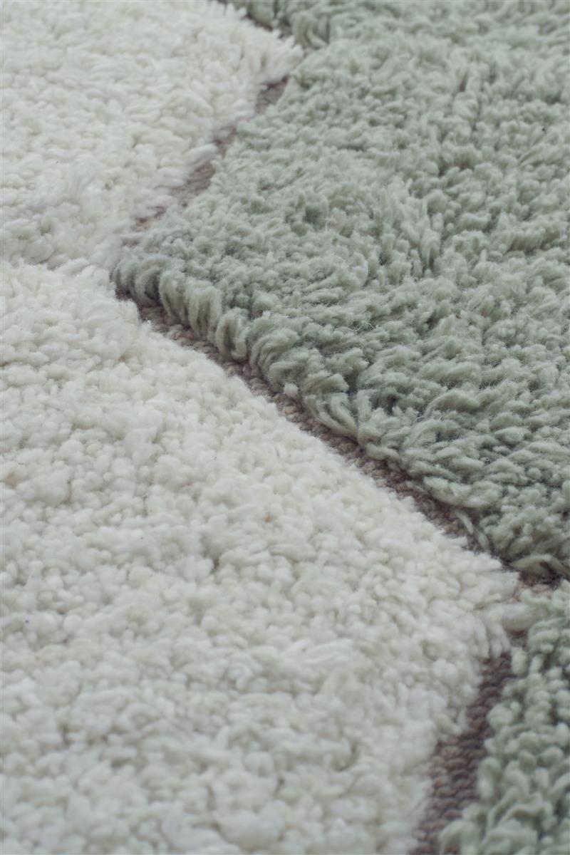 Lorena Canals waschbarer Teppich ROUND HONEYCOMB Blau Salbei | 140x140cm - Sir Henrys