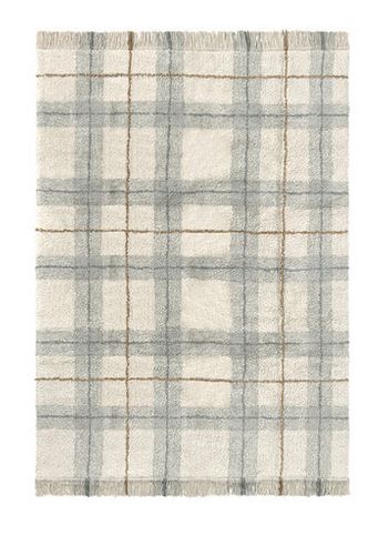 Lorena Canals waschbarer Teppich TARTAN Blau Salbei | 140x190cm - Sir Henrys