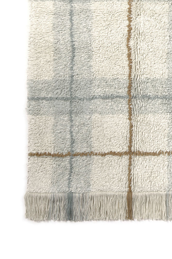 Lorena Canals Waschbarer Teppich TARTAN Blue Sage | 120x90cm - Sir Henrys