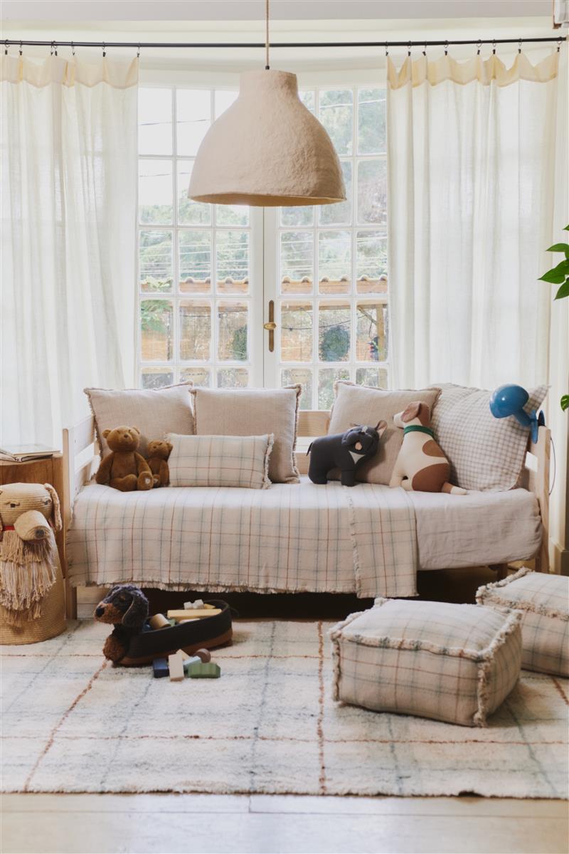 Lorena Canals Waschbarer Teppich TARTAN Blue Sage | 120x90cm - Sir Henrys