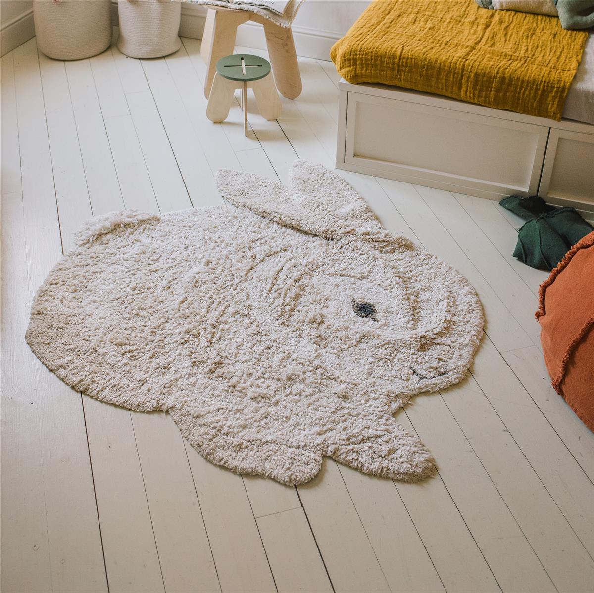 Lorena Canals waschbarer Tierteppich HASE | 130x135cm - Sir Henrys