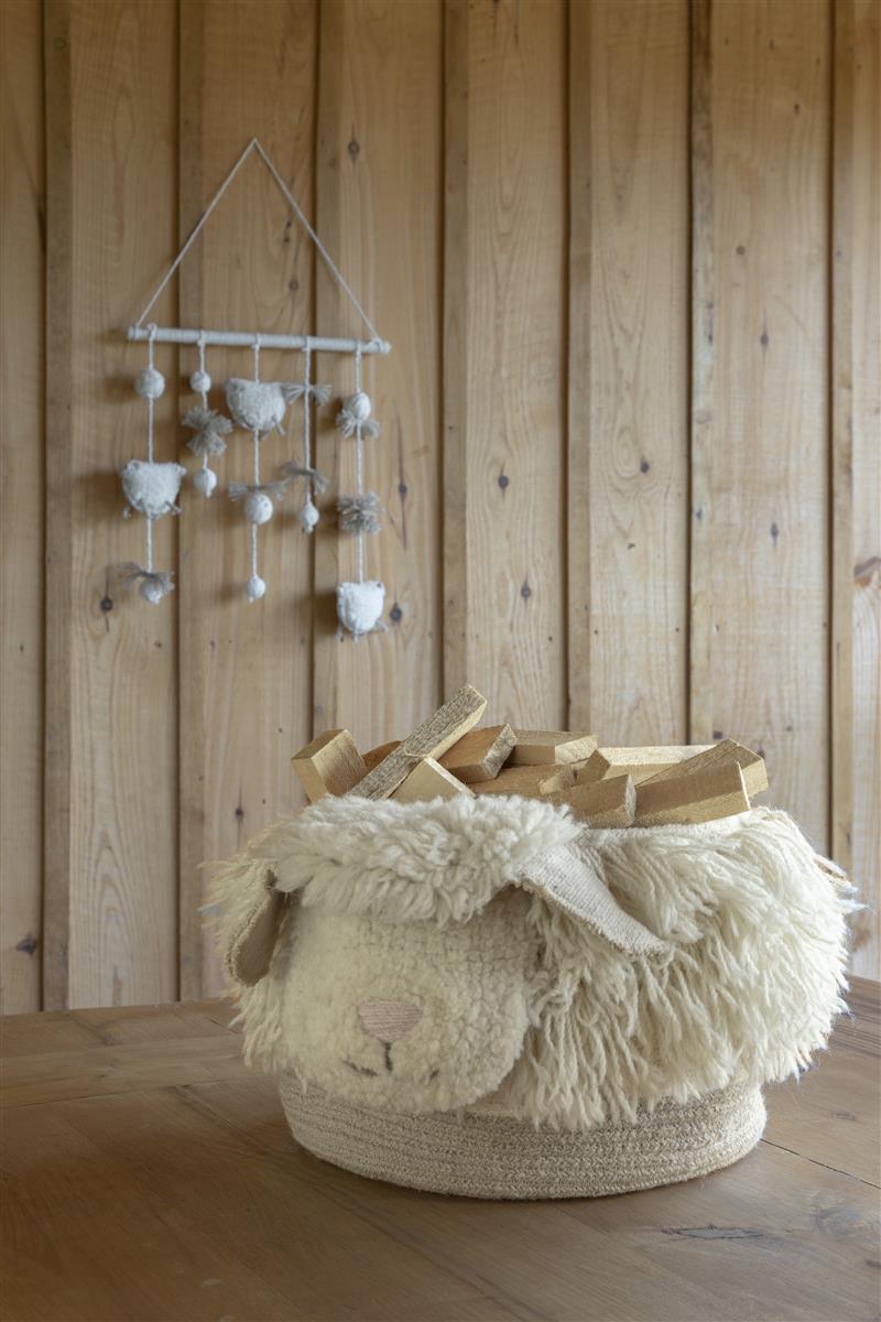 Lorena Canals Wollkorb PINK NOSE SHEEP | 27x22cm - Sir Henrys