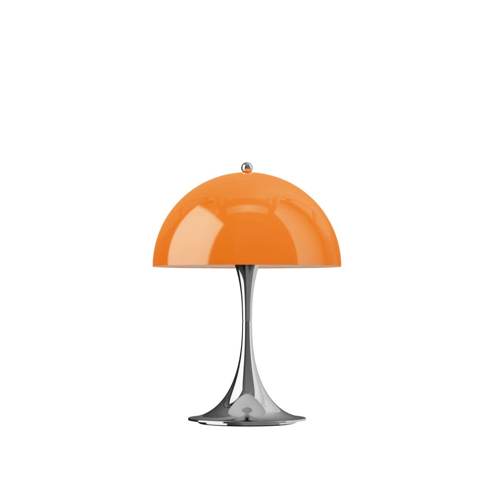 Louis Poulsen Tischleuchte PANTHELLA 250 CHROME ORANGE portable | Ø25x34,6cm - Sir Henrys
