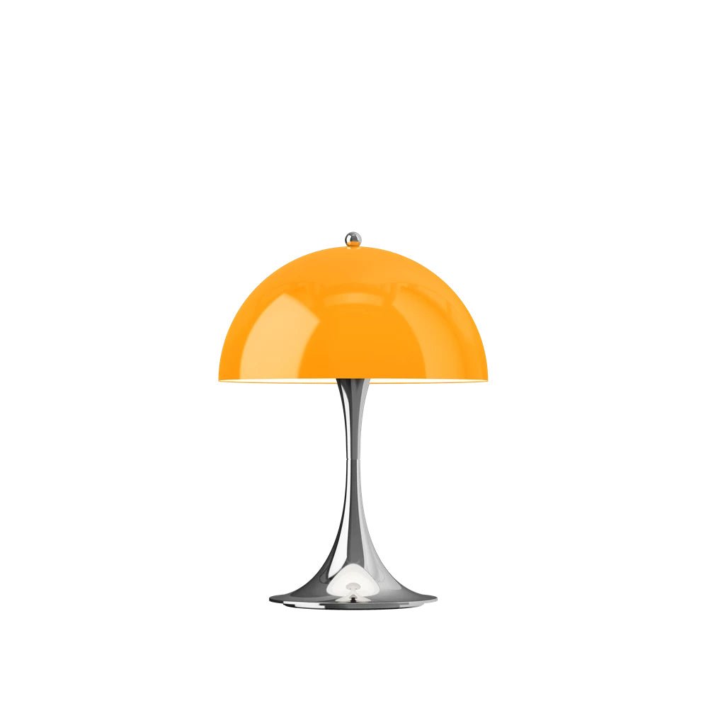 Louis Poulsen Tischleuchte PANTHELLA 250 CHROME ORANGE portable | Ø25x34,6cm - Sir Henrys