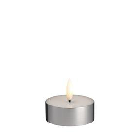 Moods & More LED Teelicht SILVER METAL silber | 63x25 mm
