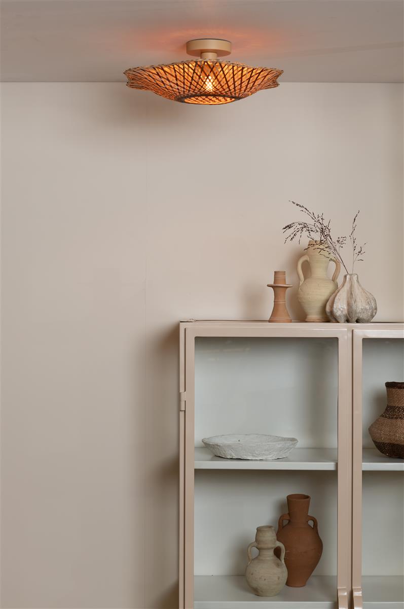 Good&Mojo Deckenlampe MADURA natur/braun | 13x44x13cm