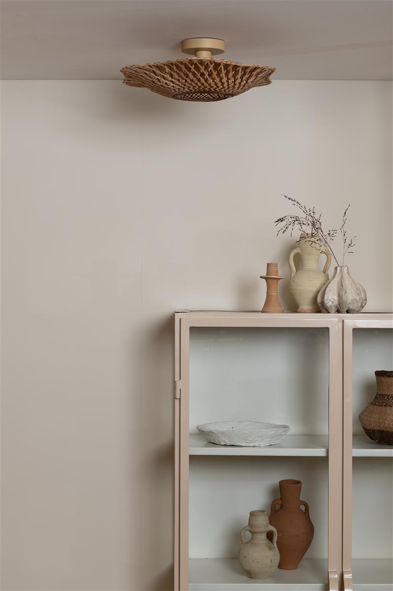 Good&Mojo Deckenlampe MADURA natur/braun | 13x44x13cm