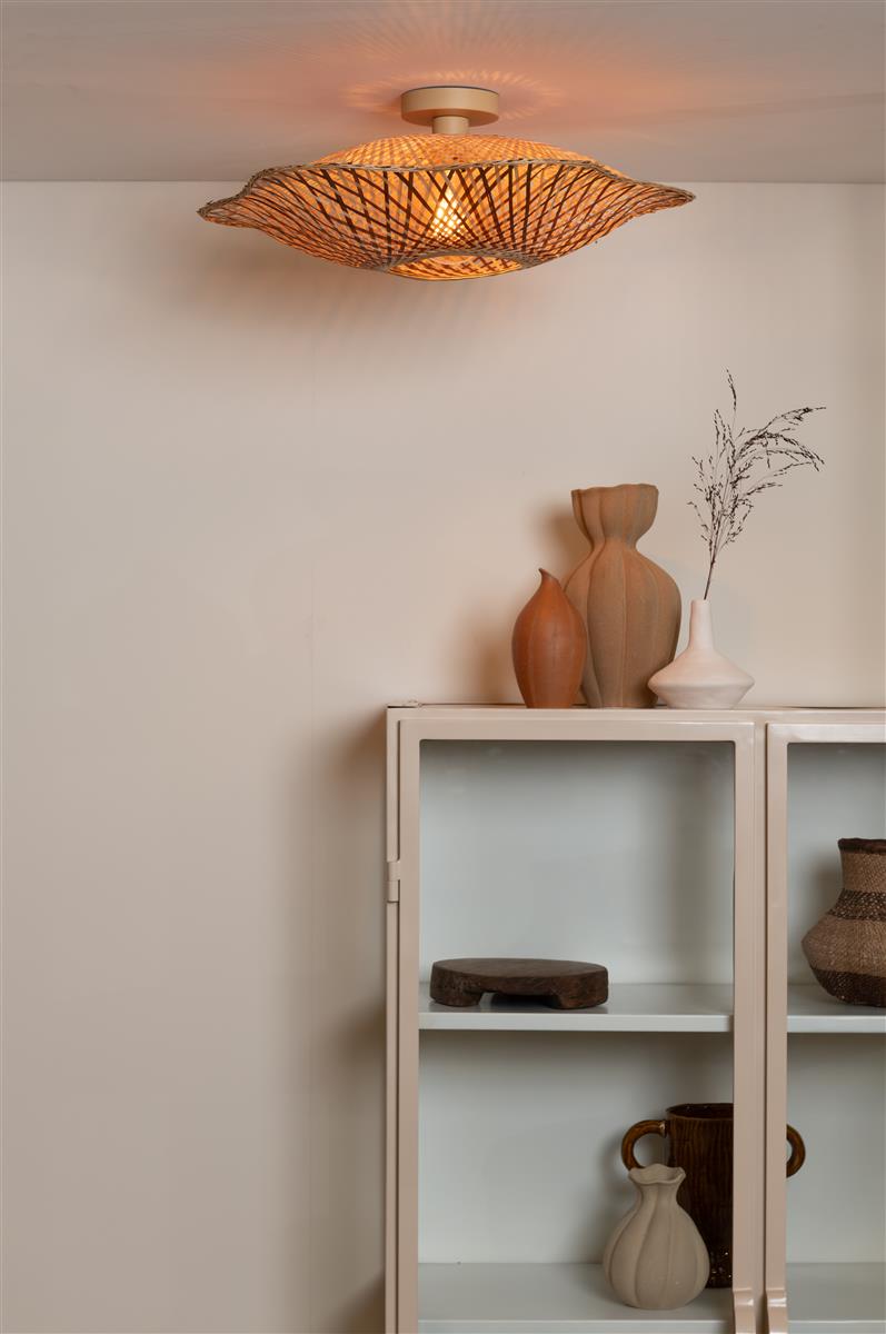 Good&Mojo Deckenlampe MADURA natur braun | 17x60x17cm