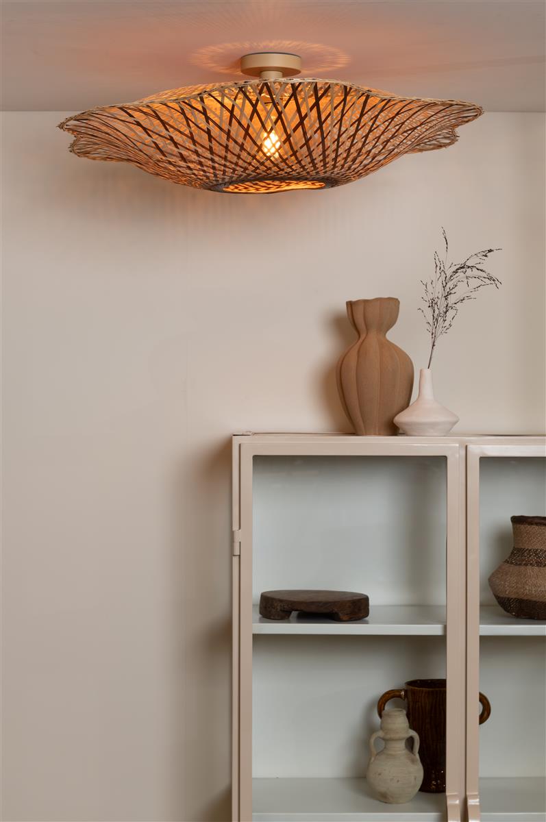 Good&Mojo Deckenlampe MADURA natur braun | 22x87x22cm