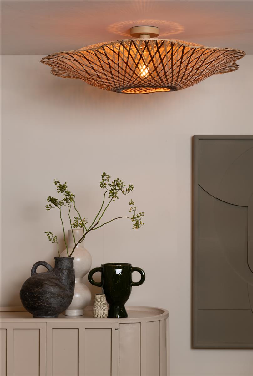 Good&Mojo Deckenlampe MADURA natur braun | 22x87x22cm