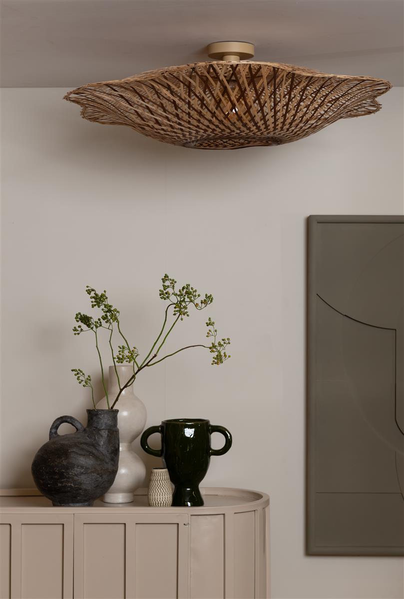 Good&Mojo Deckenlampe MADURA natur braun | 22x87x22cm
