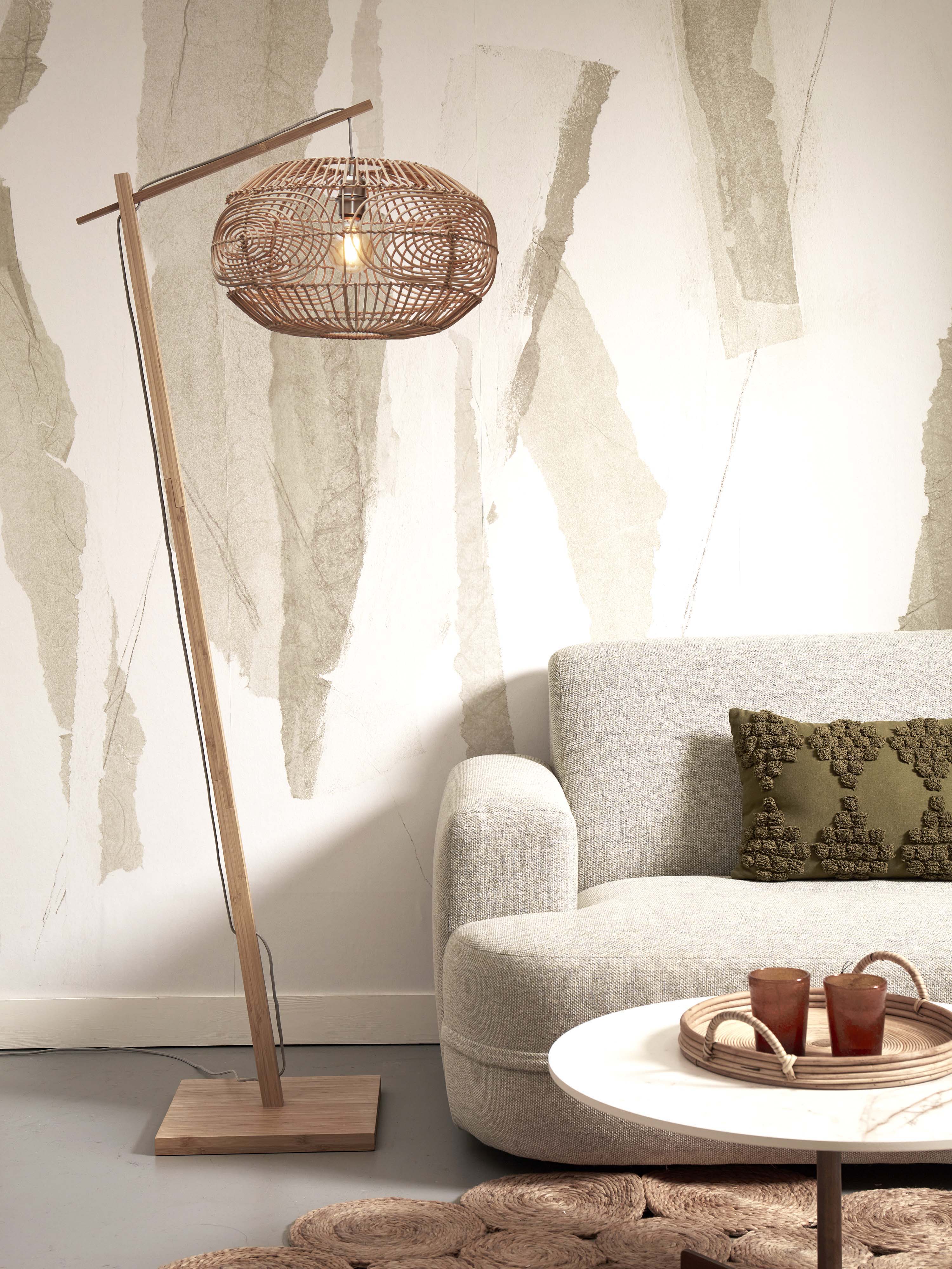 Good&Mojo Stehlampe MADEIRA braun | 74x48x176cm