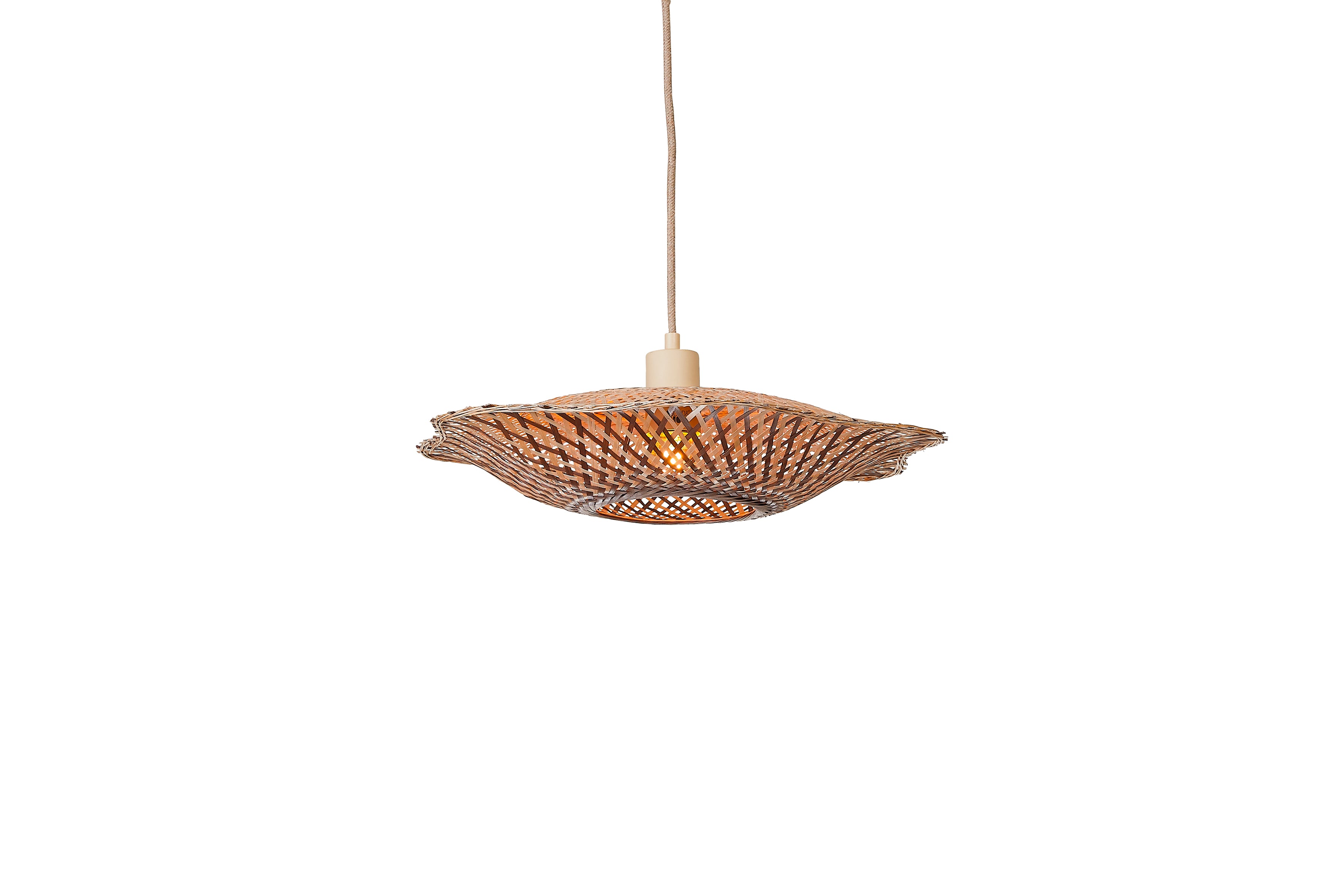 Good&Mojo Hängelampe MADURA natur/braun | 215x44x13cm