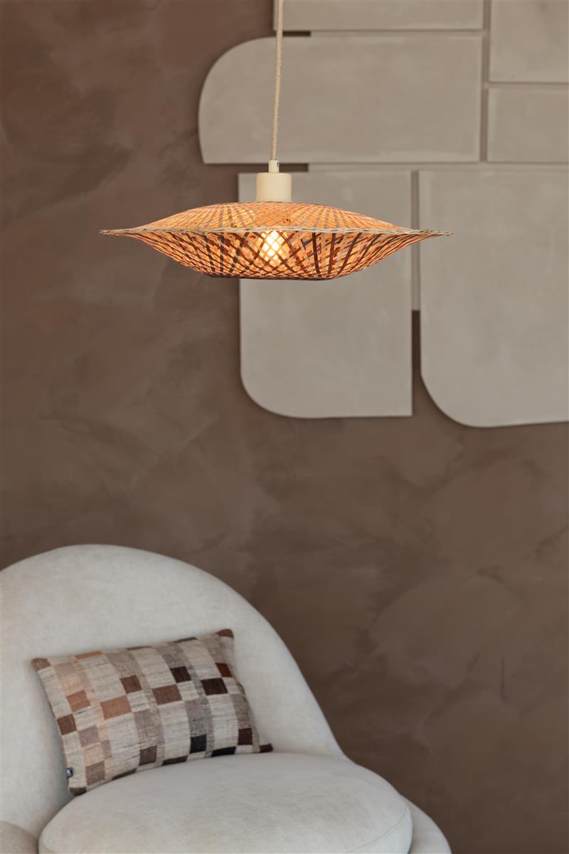 Good&Mojo Hängelampe MADURA natur/braun | 215x44x13cm