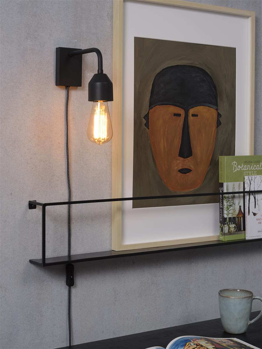 It's about RoMi Wandleuchte MADRID schwarz | 20x7x15cm