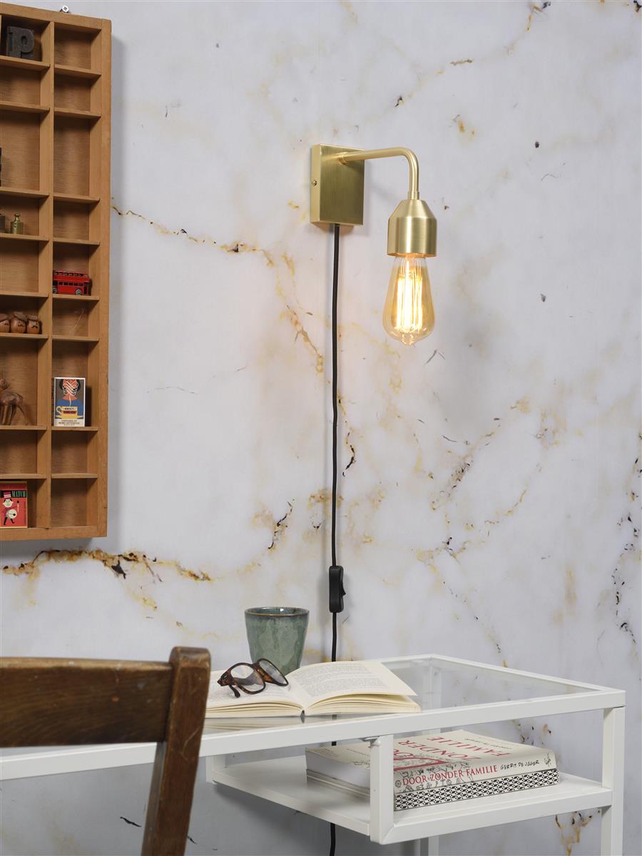 It's about RoMi Wandleuchte MADRID gold | 20x7x15cm