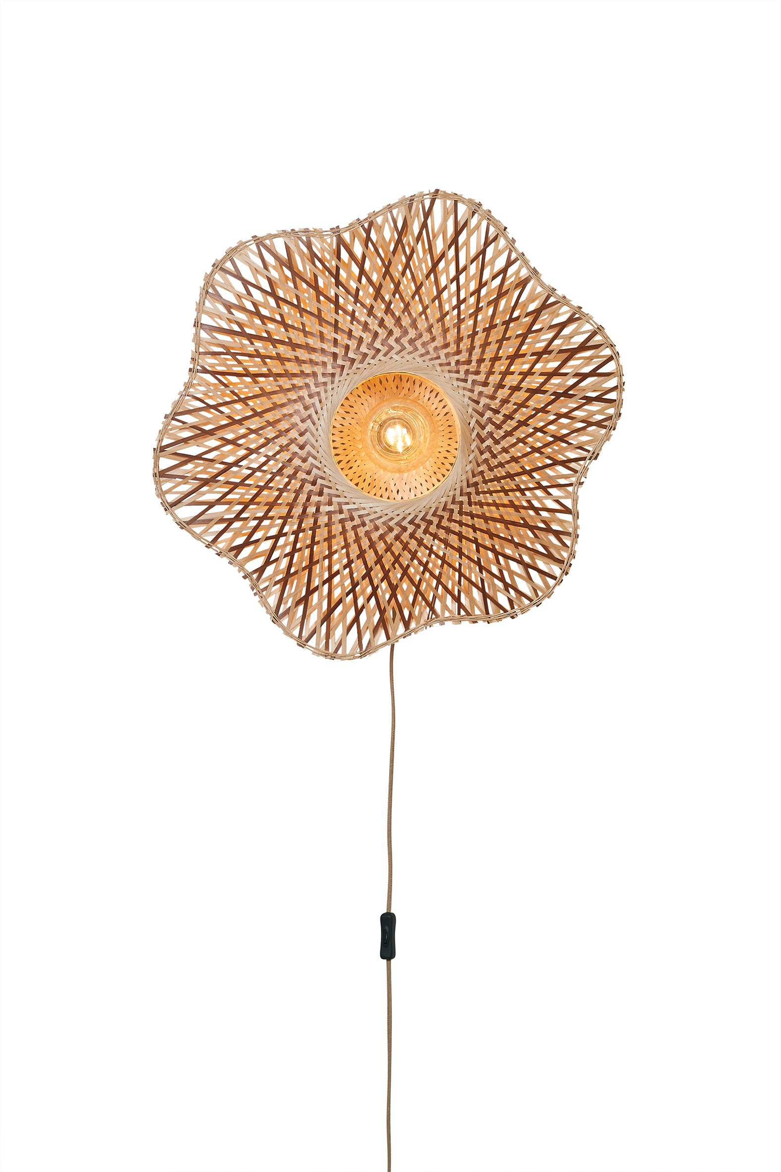 Good&Mojo Wandleuchte MADURA natur braun | 60x60x60cm