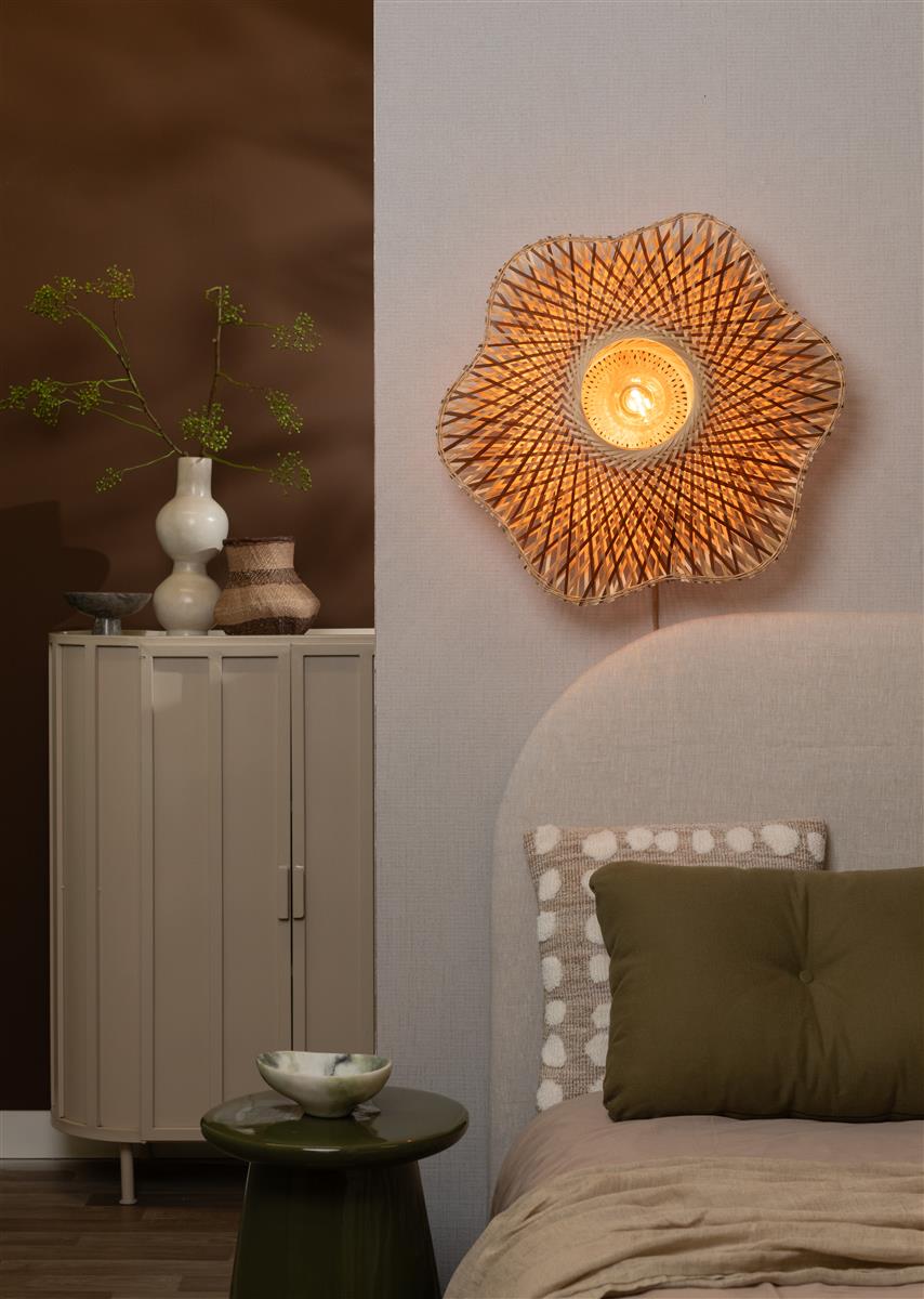 Good&Mojo Wandleuchte MADURA natur braun | 60x60x60cm