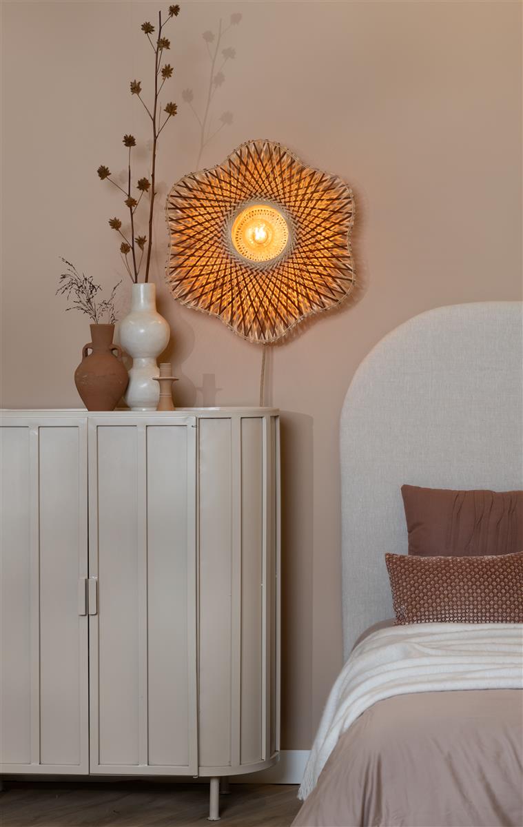 Good&Mojo Wandleuchte MADURA natur braun | 60x60x60cm