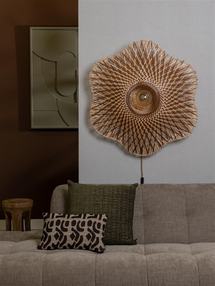 Good&Mojo Wandleuchte MADURA natur braun | 87x87x87cm