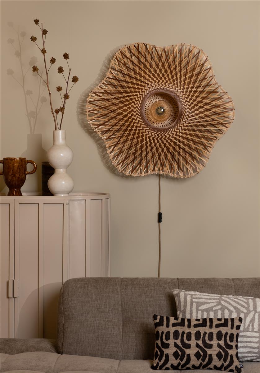 Good&Mojo Wandleuchte MADURA natur braun | 87x87x87cm