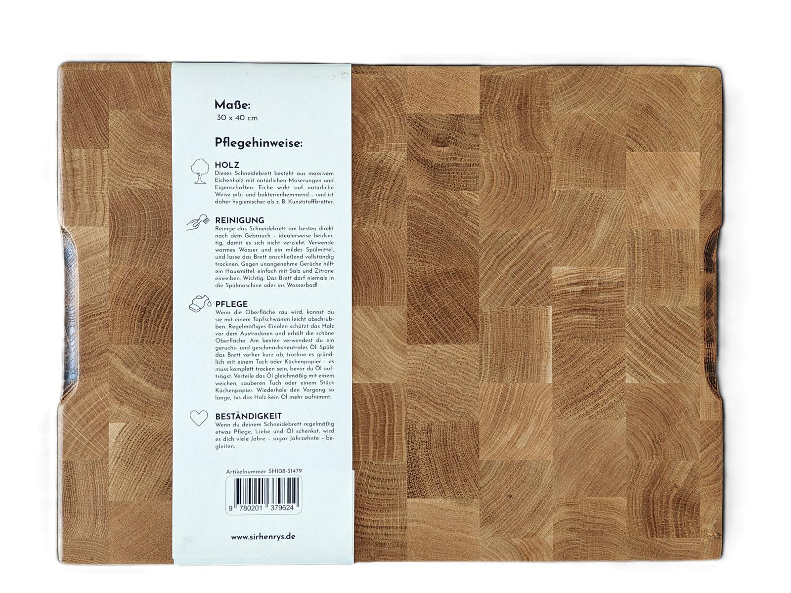 SirHenrys Schneidebrett WOOD Eiche | 30x40cm