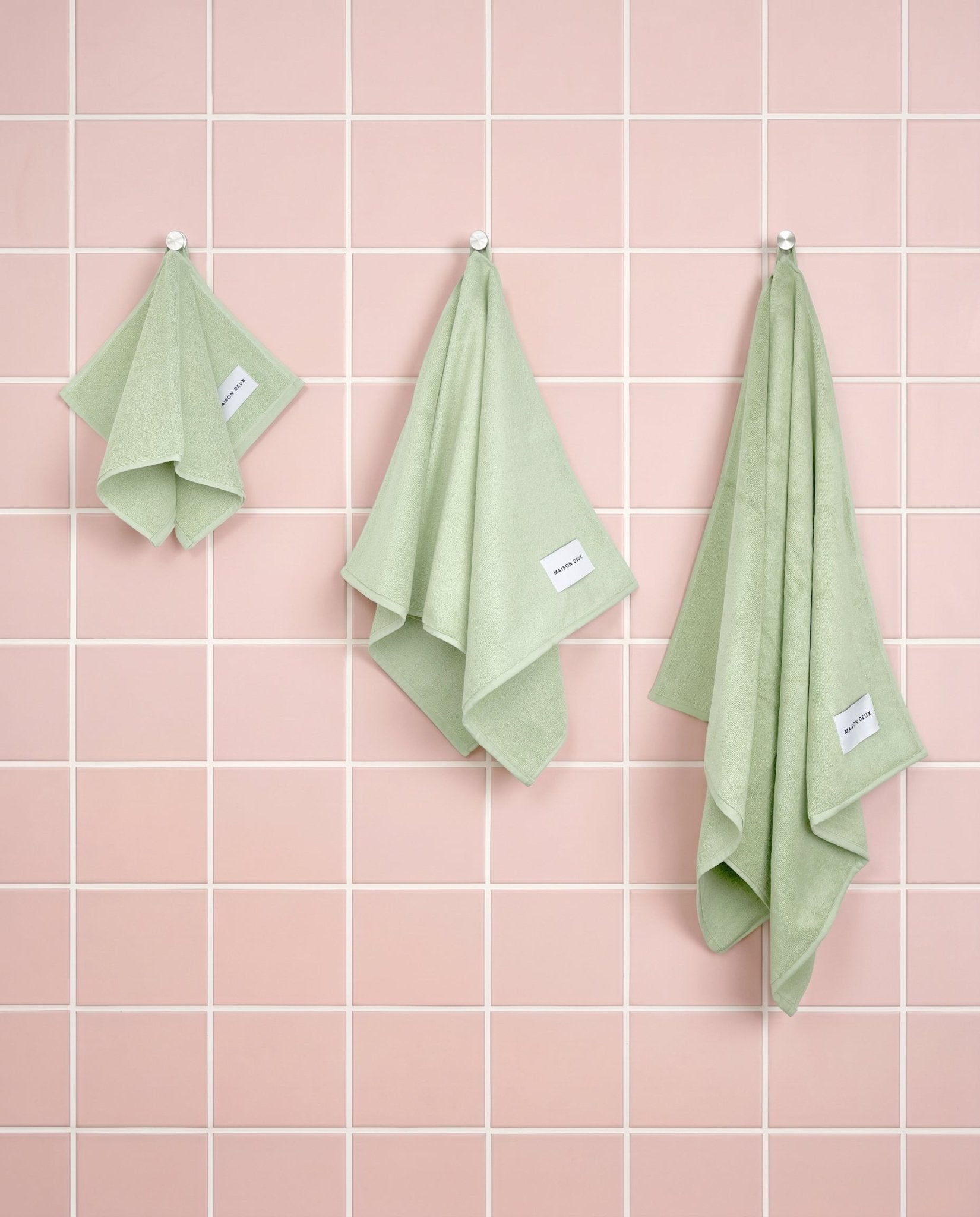 Maison Deux Badetuch SOLID COLOR Sage | 140x70cm - Sir Henrys