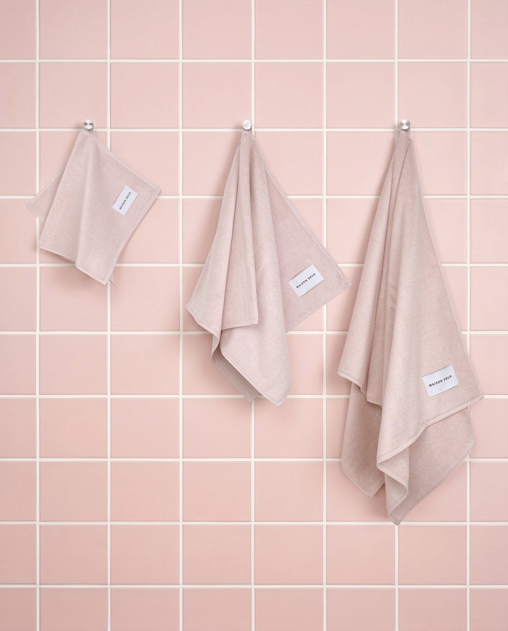 Maison Deux Badetuch SOLID COLOR Soft Pink | 140x70cm - Sir Henrys