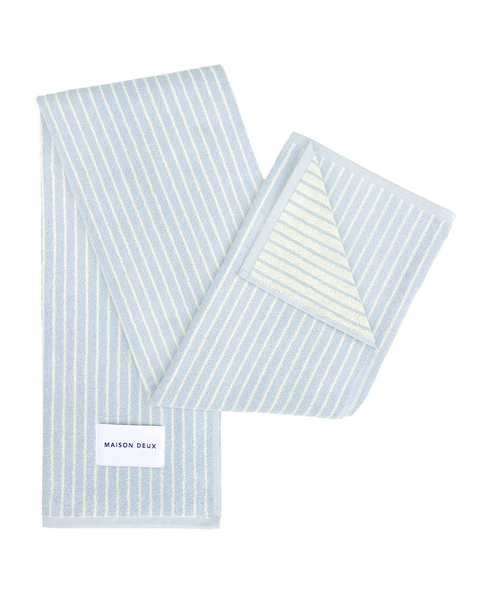 Maison Deux Badetuch STRIPES COLOR Blue Butter Yellow | 140x70cm - Sir Henrys