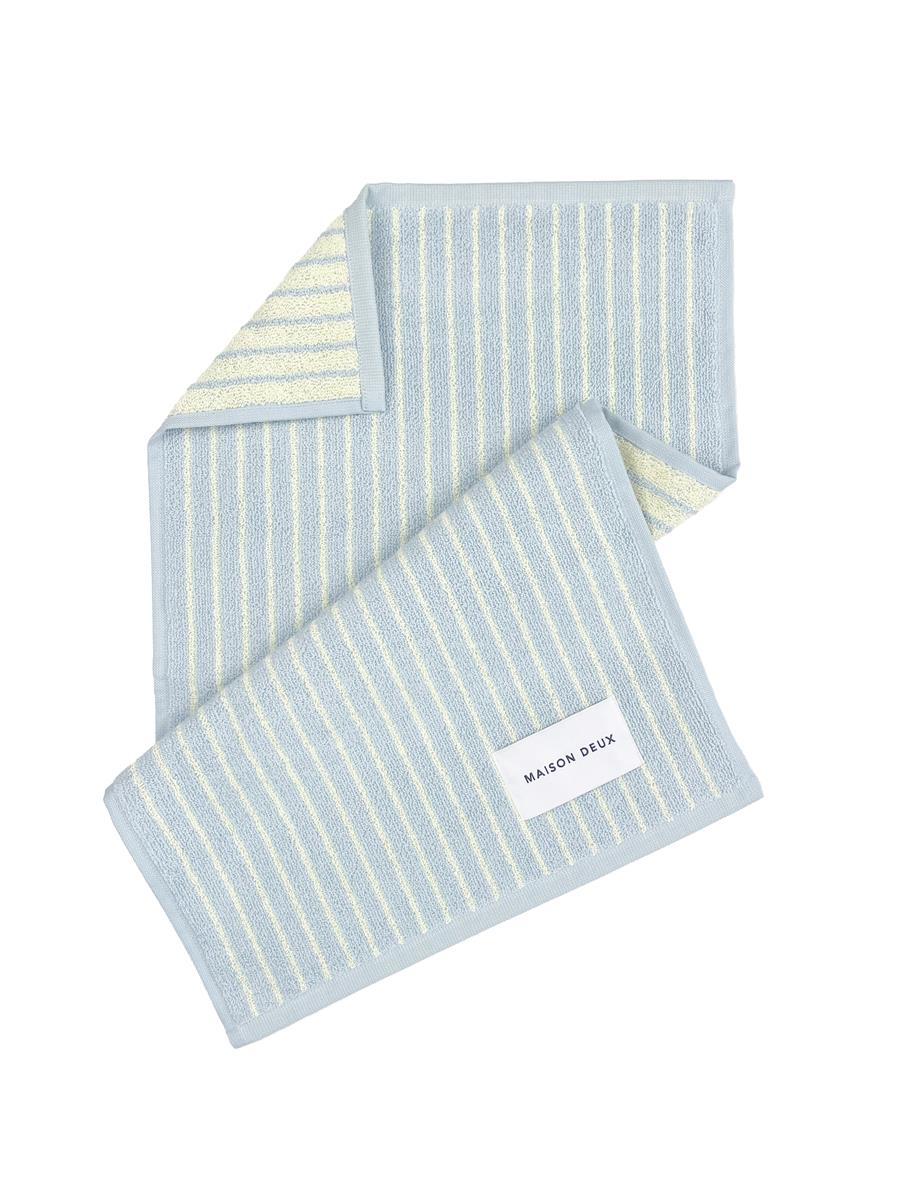 Maison Deux Gästehandtuch STRIPES COLOR Blue Butter Yellow | 50x30cm - Sir Henrys