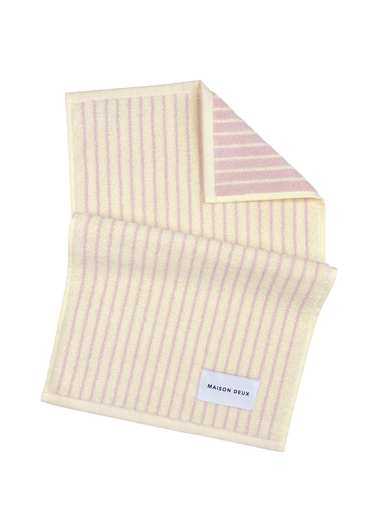 Maison Deux Gästehandtuch STRIPES COLOR Butter Yellow Pink | 50x30cm - Sir Henrys