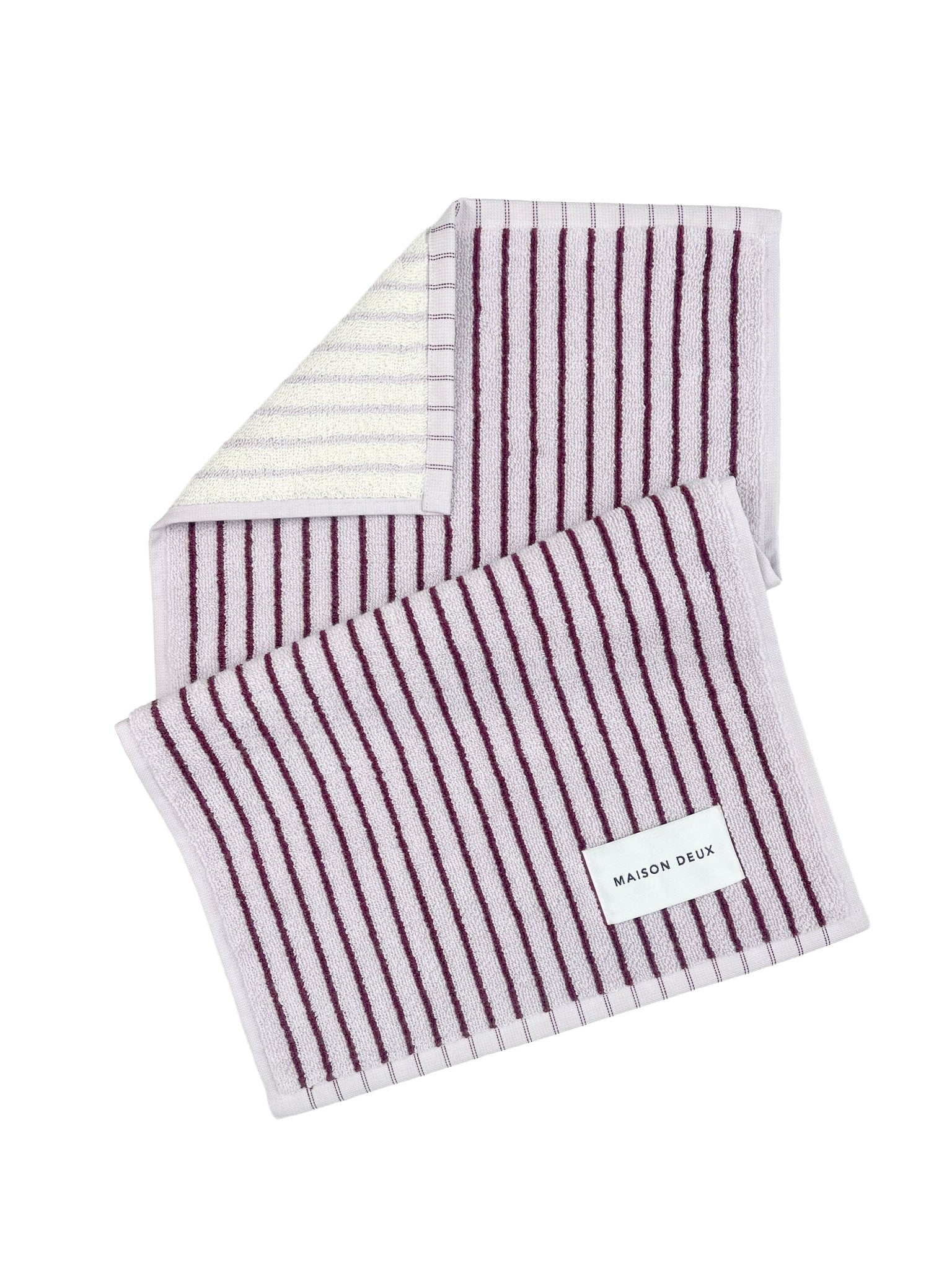 Maison Deux Gästehandtuch STRIPES COLOR Lilac Bordo | 50x30cm - Sir Henrys