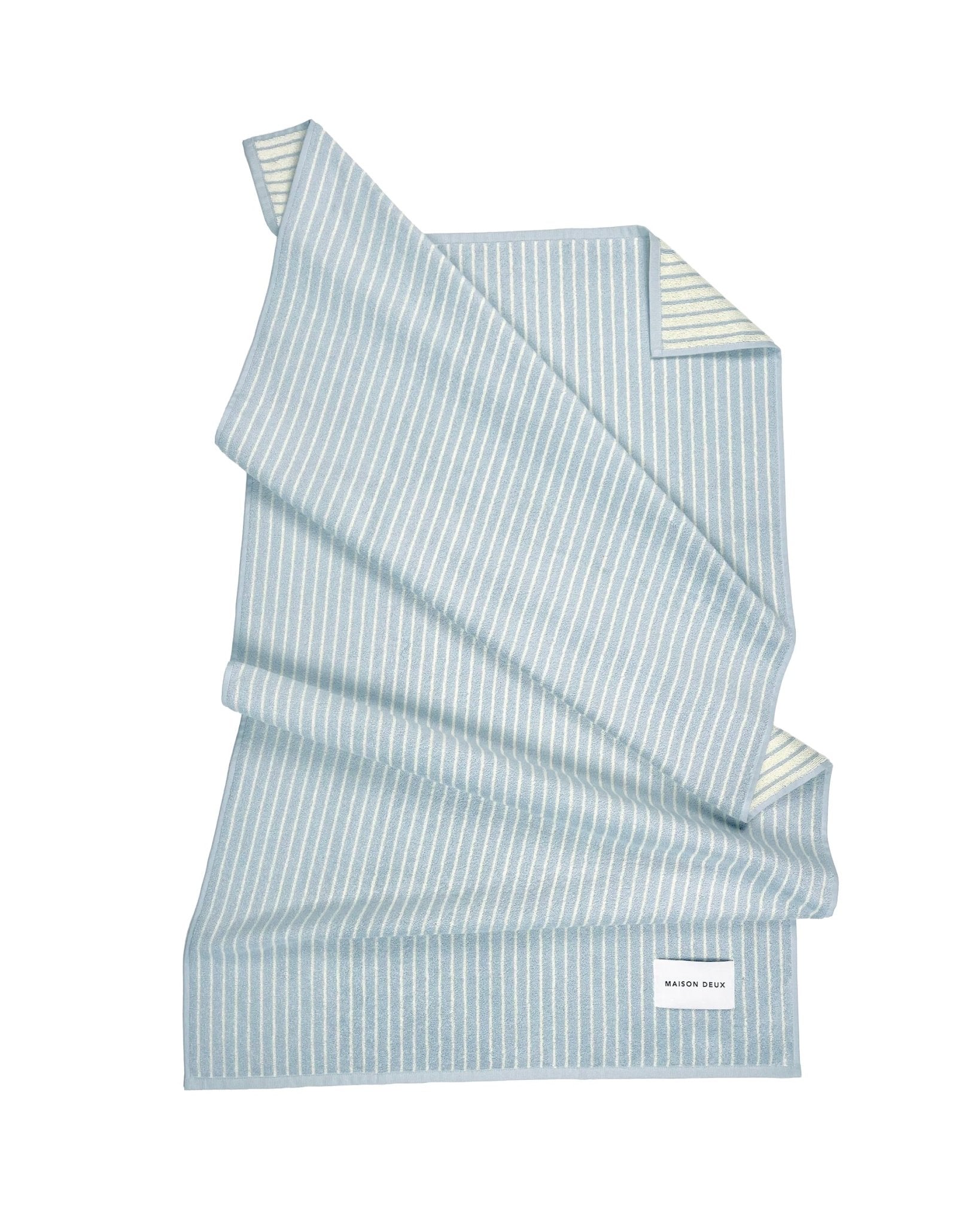Maison Deux Strandtuch STRIPES COLOR Blue Butter Yellow | 180x90cm - Sir Henrys