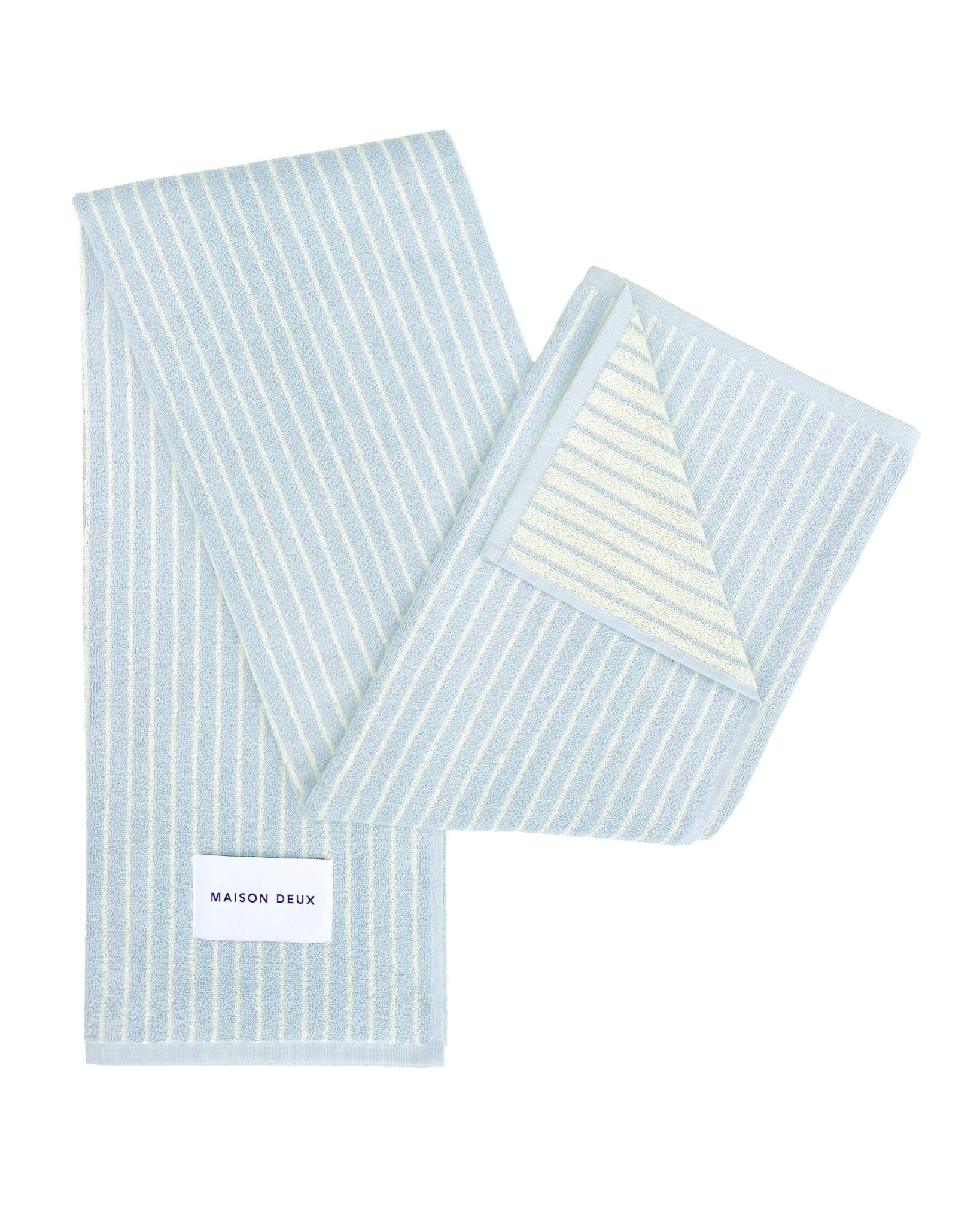 Maison Deux Strandtuch STRIPES COLOR Blue Butter Yellow | 180x90cm - Sir Henrys