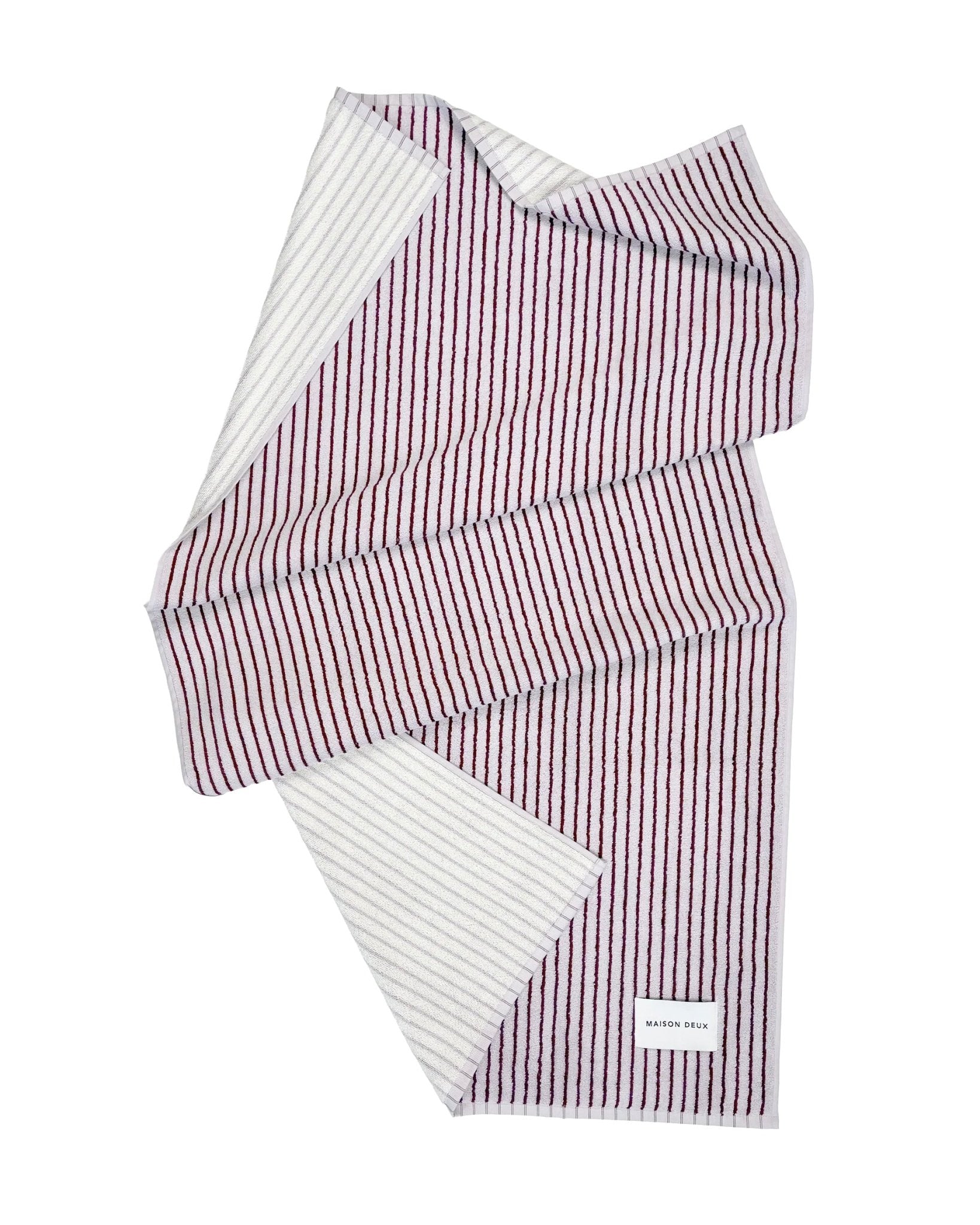 Maison Deux Strandtuch STRIPES COLOR Lilac Bordo | 180x90cm - Sir Henrys