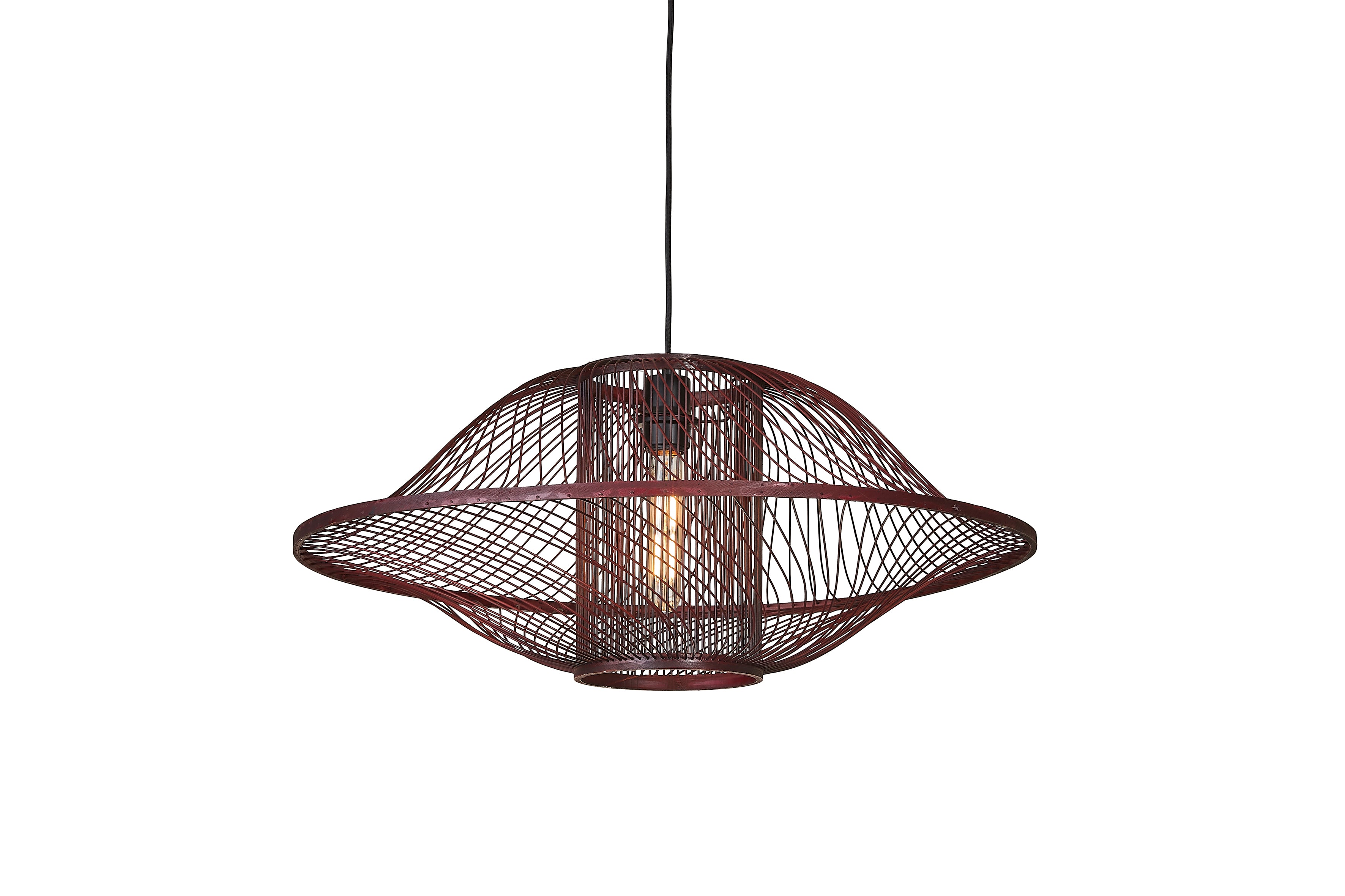 Good&Mojo Hängelampe MAUI tiefweinrot | 233x70x30/233cm