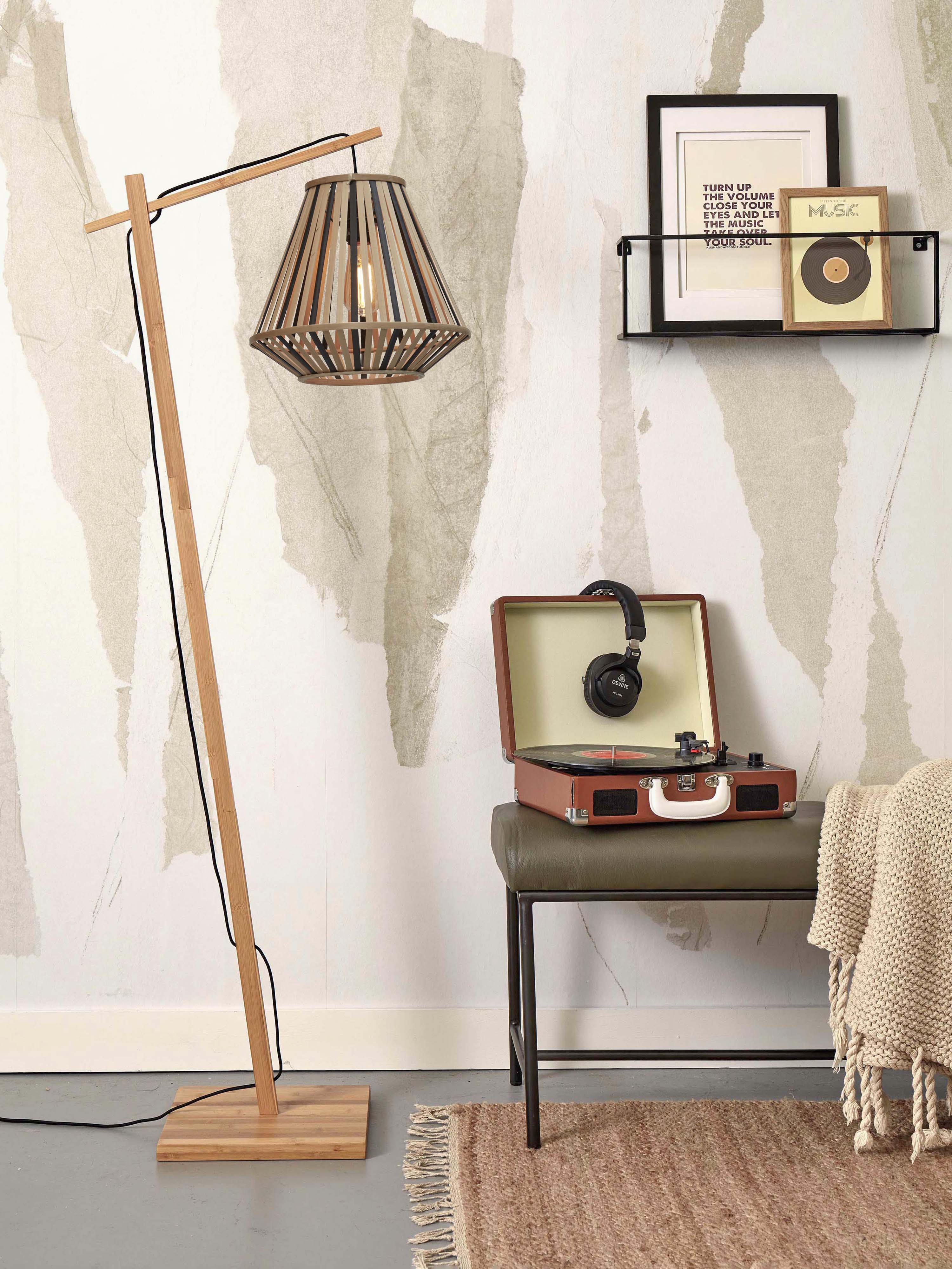 Good&Mojo Stehlampe MERAPI braun | 57x30x150cm