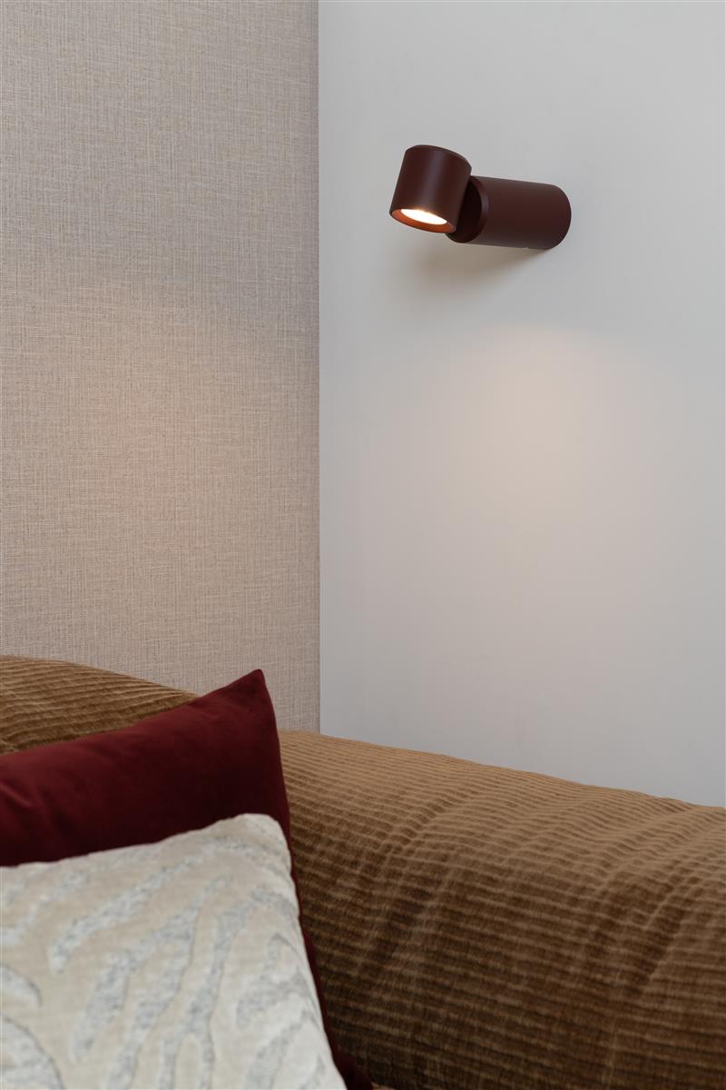 It's about RoMi AKKU Tisch-/Wandleuchte MILAN burgund | 6,5x6,5x19cm