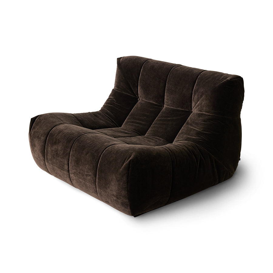 Hkliving LAZY LOUNGE CHAIR Royalsamt espresso
